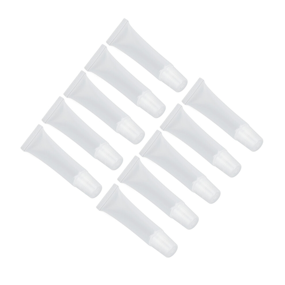 10pcs 15ML Empty Lip Gloss Tube Professional Portable PVC Lip Balm Container for Cosmetics DIY