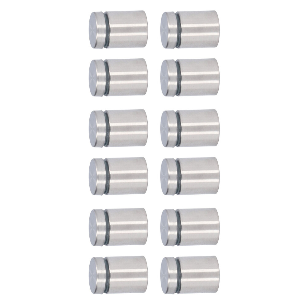 12Pcs Standoff Screw Stainless Steel 19X25mm Wall Mount Advertising Fastener Set Kit 3191321504562