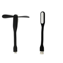 Mini ventilateur de bureau USB multifonction avec lumière USB universelle, lumière LED portable à économie