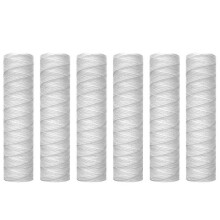 Cartouche filtrante à sédiments enroulée de 10 micromètres, lot de 6, filtration des sédiments pour