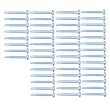 50Pcs Self Drilling Screw Cross Zinc Plated Carbon Steel Fastener Hardware 4.8x38mm Round Head
