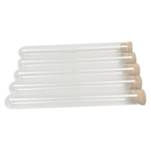 50 stuks 20x150mm 30ml plastic reageerbuis met kurk, doorzichtige bruiloftsgunst geschenkbuisverpakking