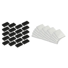 40 st återanvändbara CPAP-skumfilter - CPAP-filter, 20 st svarta och 20 st vita ~ 7967