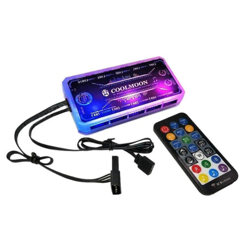 COOLMOON Τηλεχειριστήριο φωτισμού RGB Ελεγκτής μουσικής Ανε