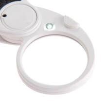 6 stuks 5-vaks loep vergrootglas met LED-lamp, draagbare opvouwbare sleutelhanger ~11126