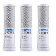 Lot de 3 cartouches de filtre à eau au charbon actif de 10 pouces, remplacement pour purificateur d'eau