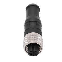 NAME2000 5-Core M12 Hembra Terminador IP67 Negro