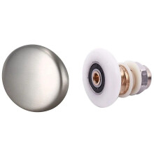 AD-Edelstahlseife mit Duschschiebetür-Rollenläuferrad 27 mm Raddurchmesser ~ 5982
