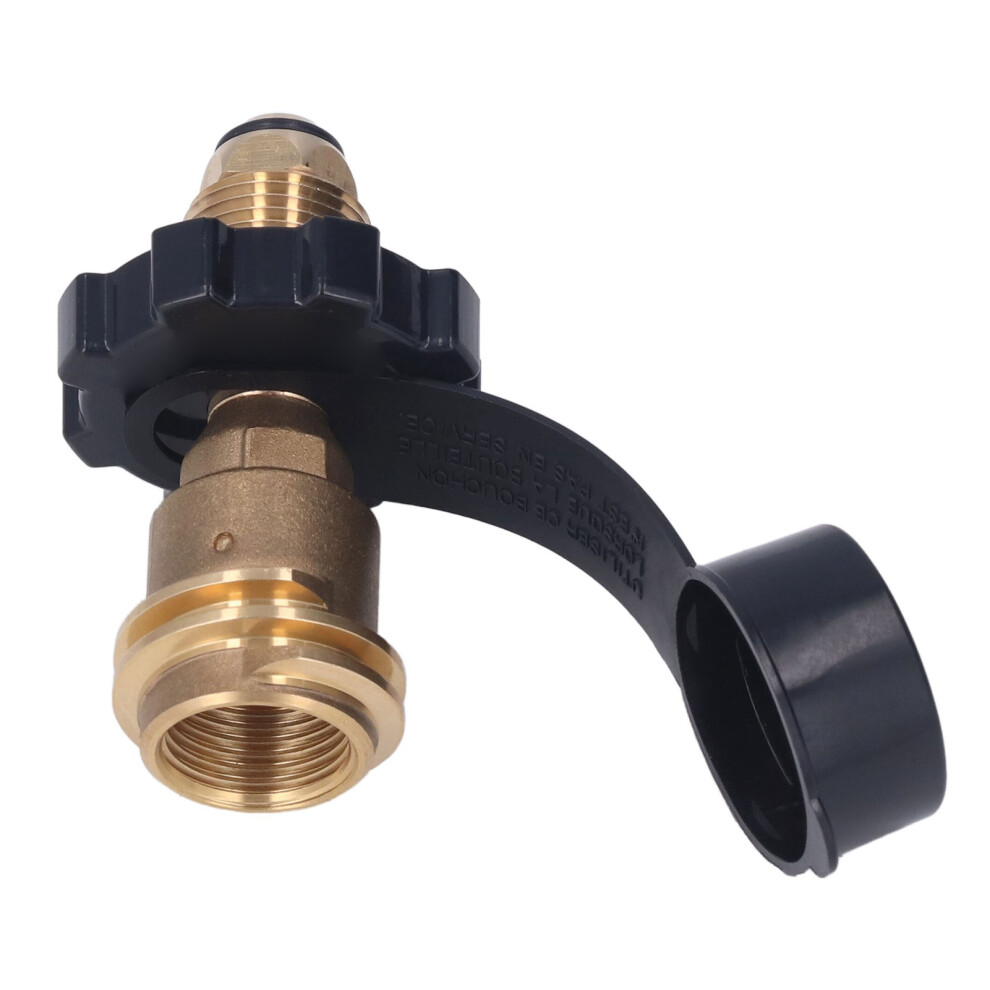 Brass Gas Tank Adapter Propane Refill Adapter with Black Handle POL Convert QCC1 Type 1-image-OPC-PHVPCRY-NEW
