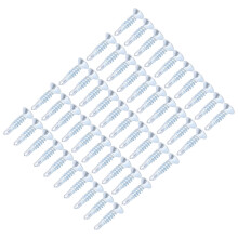 50Pcs Self Drilling Screw Cross Carbon Steel 4.2x19mm Fastener Set Kit for Repair Flat Head