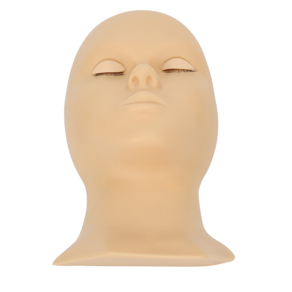 Eyelash Mannequin Head Detachable Eyelash Extension Makeup Practice Elastic Soft Silicone Head Mold With Eyelashes Double Eyelid Complexion