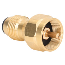 Adaptador de recarga para tanque de propano de 1 libra, latón macizo, mini