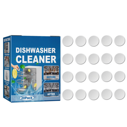 20 Pcs Dishwasher Machine Descaling Tablets Effective Cleaning Agent Tablets Kitchen Tableware Care 1