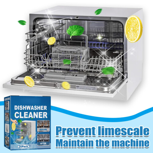 20 Pcs Dishwasher Machine Descaling Tablets Effective Cleaning Agent Tablets Kitchen Tableware Care 2