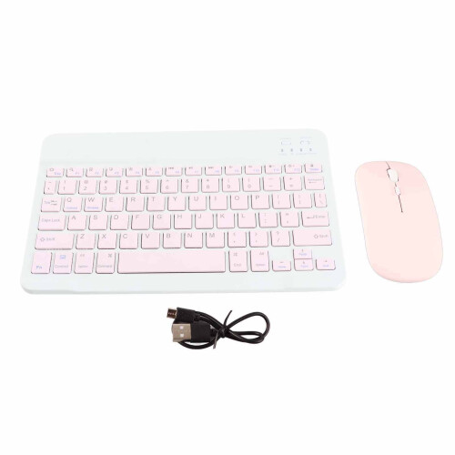 YN803040 Conjunto de Teclado Bluetooth Rosa de 10 Pulgadas 180mAh 1