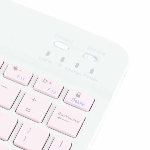 YN803040 Conjunto de Teclado Bluetooth Rosa de 10 Pulgadas 180mAh 2