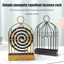 Soporte para espiral antimosquitos 21x12.5x4.5cm Negro/Dorado 175g