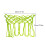 Nightlight Glow Net 12 anelli nylon 45x32cm giallo 5