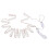 Luce LED per specchio da trucco, con 14 stringhe, 42 pezzi, 4000-5000K 13