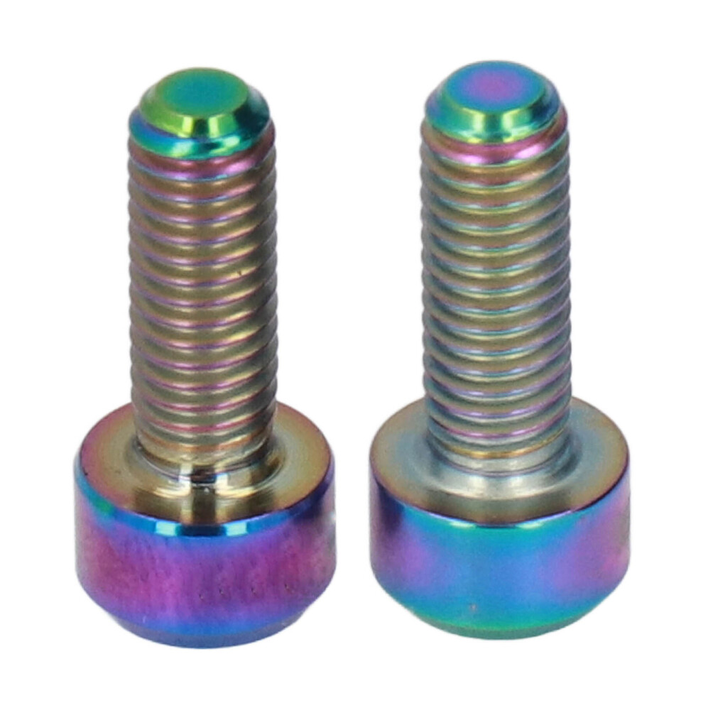 Risk 2Pcs Finger Thumb Throttle Fixing Screw Titanium Alloy Variable Speed Finger Dial Fixing Screw M5x14mm For Mountain Road Bike 6921321511065
