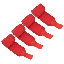 4 piezas de vendaje para patas de caballo 2.5m x 12cm rojo