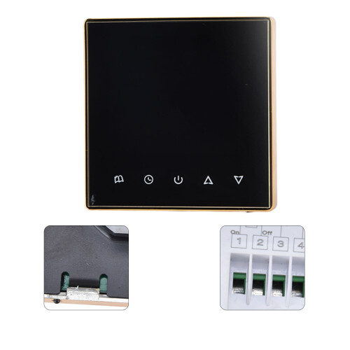 Termostato inteligente AC220V 171 g oro PC+ABS