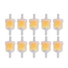 10 pezzi Filtro carburante in linea 6mm 61.5x26 giallo/trasparente