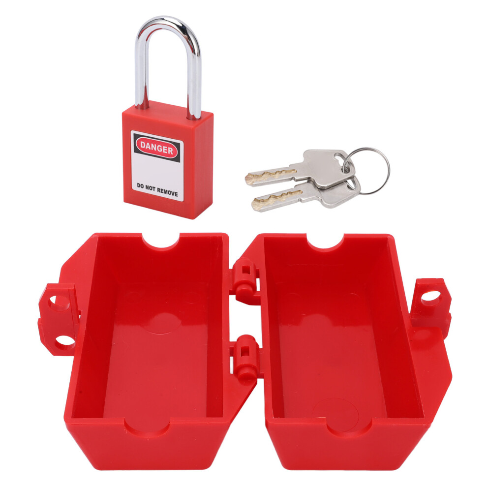 Power Plug Safety Lockout Kit With 38Mm/1.5In Long Padlock For Air Conditioner Tv Industry Chemistry Small Lock Box 8761321512949