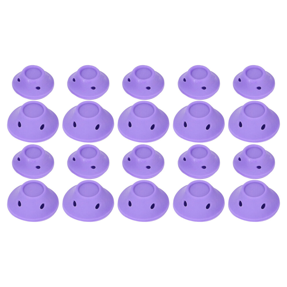 20Pcs Hair Rollers Silicone Hair Style Wave Former Mushroom Shaped Hair Curlers Set Home for Women