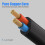 Cable de extensión IEC320 C8-C7 1500W 0.98ft 100-250V 4