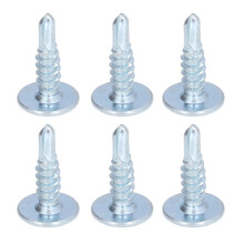 50PCS Round Head Drill Screw Non Slip Carbon Steel Galvanized Self Drilling Screws 4.2x16mm Washer
