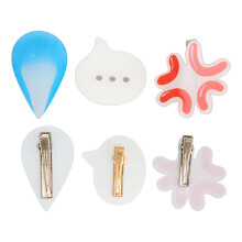 6 piezas de clips para el cabello de ABS - horquillas con formas divertidas