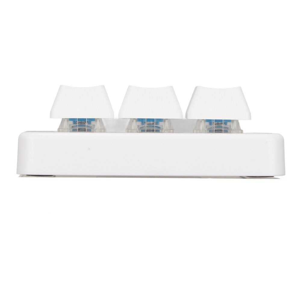 3 Key Keypad Rgb Backlit 3 Keys Usb Interface Mini Mechanical Programmable Plug And Play Macro Keypad For Computer White 8731321514441