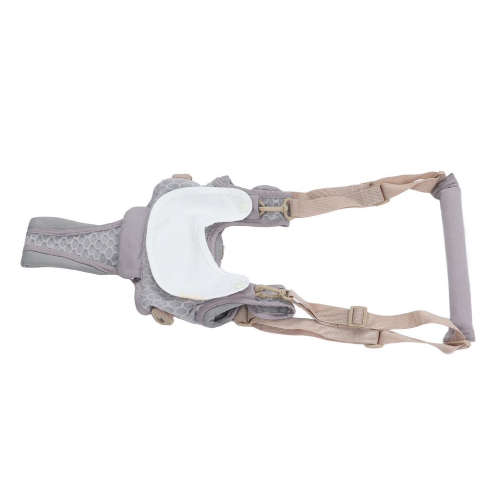 Baby Walking Harnesses Lightweight Adjustable Detachable Crotch Pad Handheld Toddler Walk Assistant Belt For 8‑24M Grey
