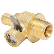 F110N 3/8-18 NPT válvula de drenaje de aceite, latón/acero inoxidable