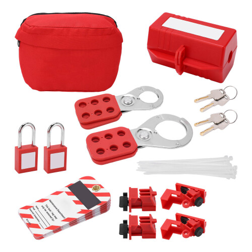 Kit di blocco e etichettatura con lucchetti, 65x65x118mm 1