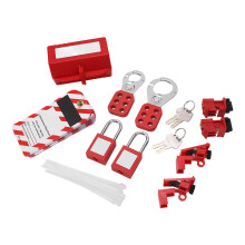Kit di blocco e etichettatura con lucchetti, 65x65x118mm
