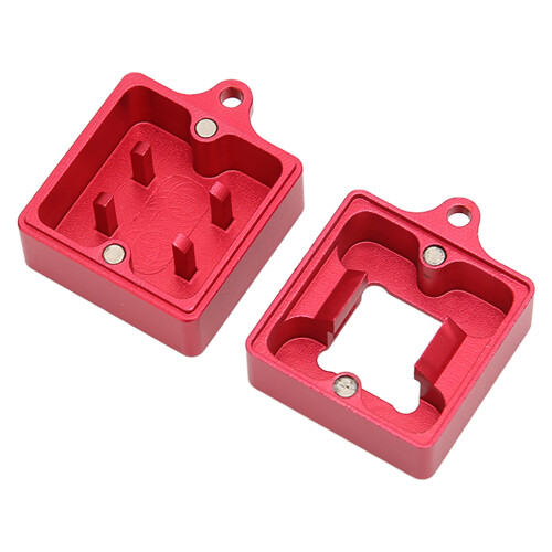 Abrelinterruptores magnéticos de teclado de aluminio mate rojo 2