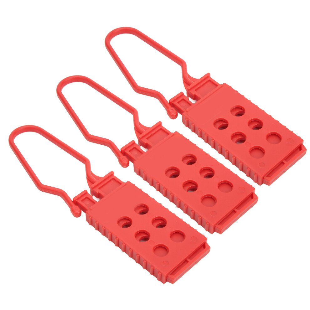 3Pcs Tag Out Lock Out Hasp 6 Holes Nylon Safety Padlock Hasp For Electrical Isolation Locking 6901321515645