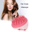 Spazzola massaggiante per capelli rosa in ABS e silicone impermeabile 6