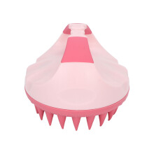 Spazzola massaggiante per capelli rosa in ABS e silicone impermeabile