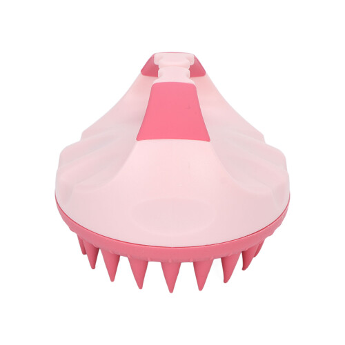 Spazzola massaggiante per capelli rosa in ABS e silicone impermeabile