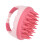 Spazzola massaggiante per capelli rosa in ABS e silicone impermeabile 4