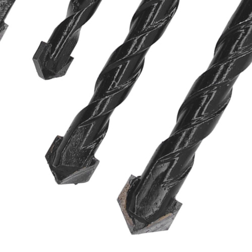 8Pcs Masonry Drill Bit Cemented Carbide 6.35mm Hex Shank Black Set Kit for Tile Concrete 2