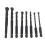 8Pcs Masonry Drill Bit Cemented Carbide 6.35mm Hex Shank Black Set Kit for Tile Concrete 16