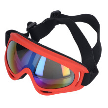 Occhiali da sole per cani 3004 taglia grande rossi UV antivento
