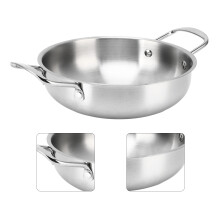 Pentola per ramen in acciaio inossidabile, 20cm, colore acciaio