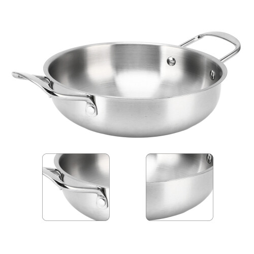 Olla para ramen de 20 cm color acero inoxidable