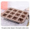 Molde mini para pan de 12 cavidades, dorado, 26,7 x 35,5 cm 6