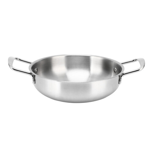 Ramen-Topf 22cm, Stahlfarbe, Beidseitige Beheizung 1